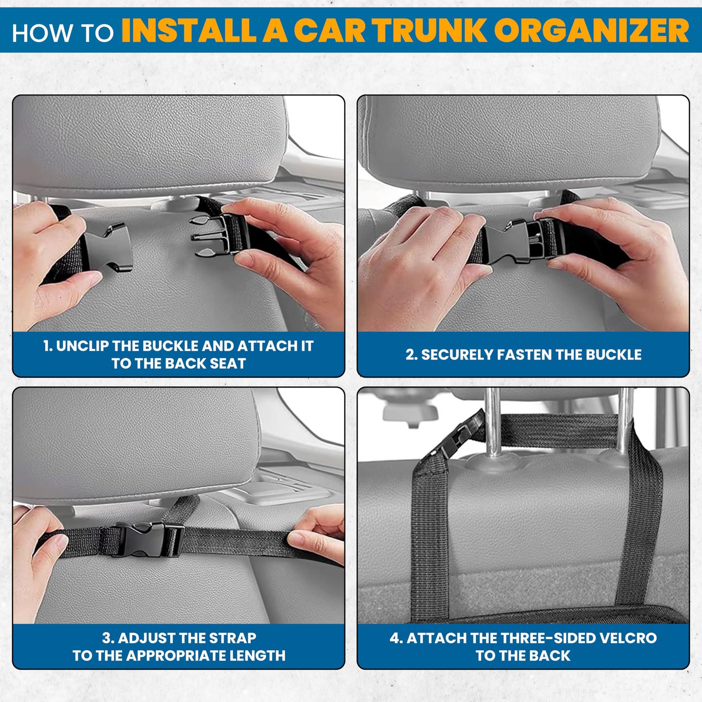 Backseat Trunk Organizer (42"x20") | EcoNour Car Storage