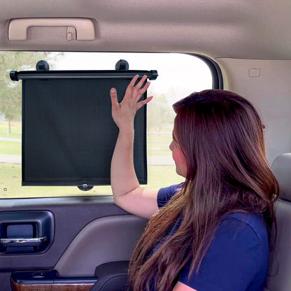 Car Side Window Sun Shade (2 Pack) 15"x17" with Suction Cup | EcoNour