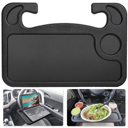 2 in 1 Car Steering Wheel Desk with Food & Laptop Tray | EcoNour