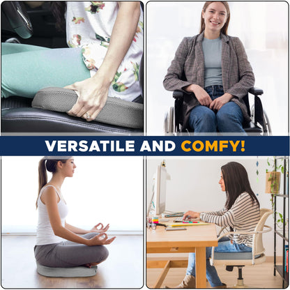 Gel Seat Cushion | EcoNour Coccyx Memory Foam Chair Cushion
