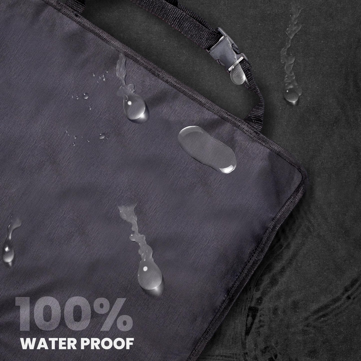 Large Back Seat Protector 2-Pack for Kids Feet (Grey) | EcoNour