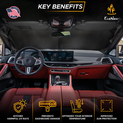 Camouflage American Flag Windshield Sun Shade (64"x33") | EcoNour