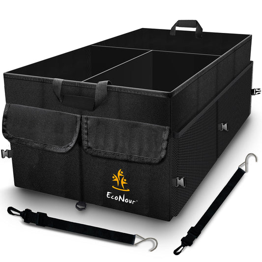 Trunk Organizer for Car (Black) | Cargo Storage Box | EcoNour