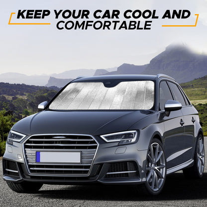 Accordion Car Windshield Sunshade (26"x56") | EcoNour Window Shades