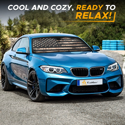 Camouflage American Flag Windshield Sun Shade (64"x33") | EcoNour