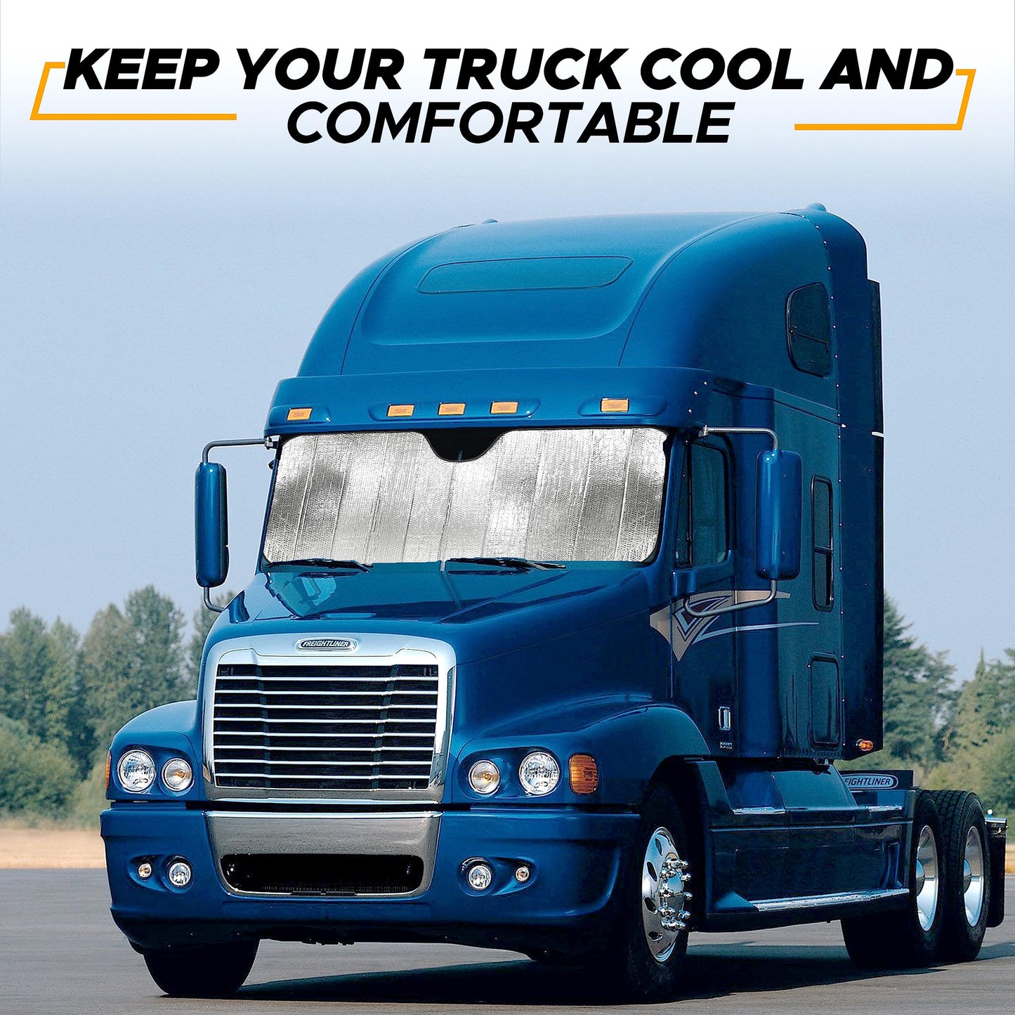 Accordion Windshield Sunshade for Trucks | EcoNour XXL (80"x30")