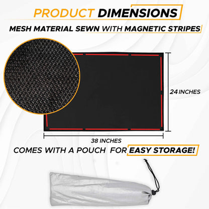 Car Sunroof Sunshade Cover (38x24) | EcoNour Magnetic Mesh Cover