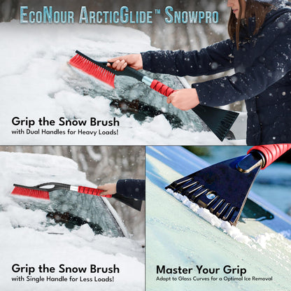 Car Snow Brush and Ice Scraper (2 Pack) 27" Size | EcoNour