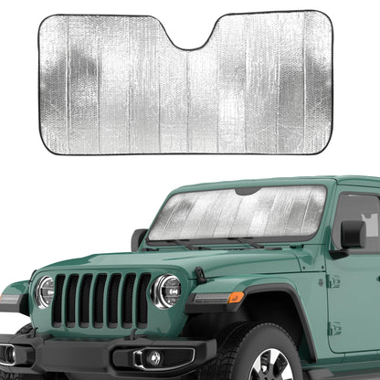 Accordion Windshield Sunshade for Jeep Wrangler | EcoNour XS (53"x17")