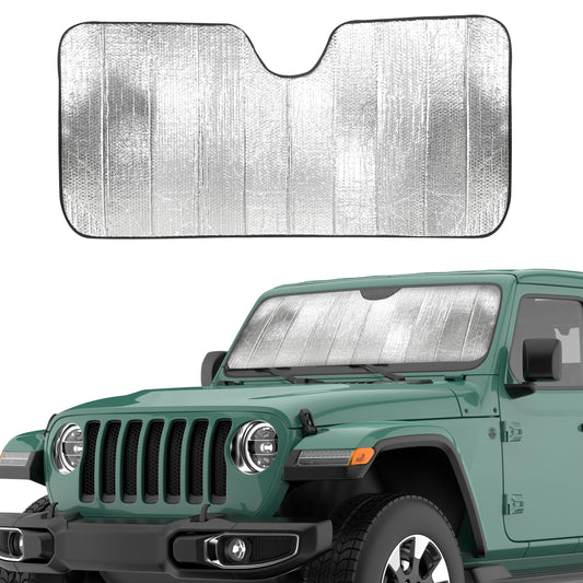 Accordion Windshield Sunshade for Jeep Wrangler | EcoNour XS (53"x17")