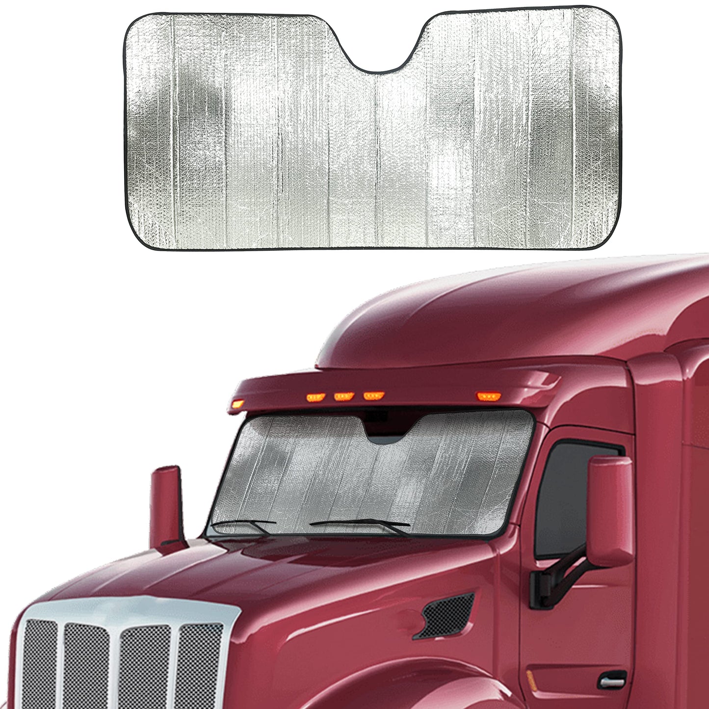 Accordion Windshield Sunshade for Trucks | EcoNour XXL (80"x30")