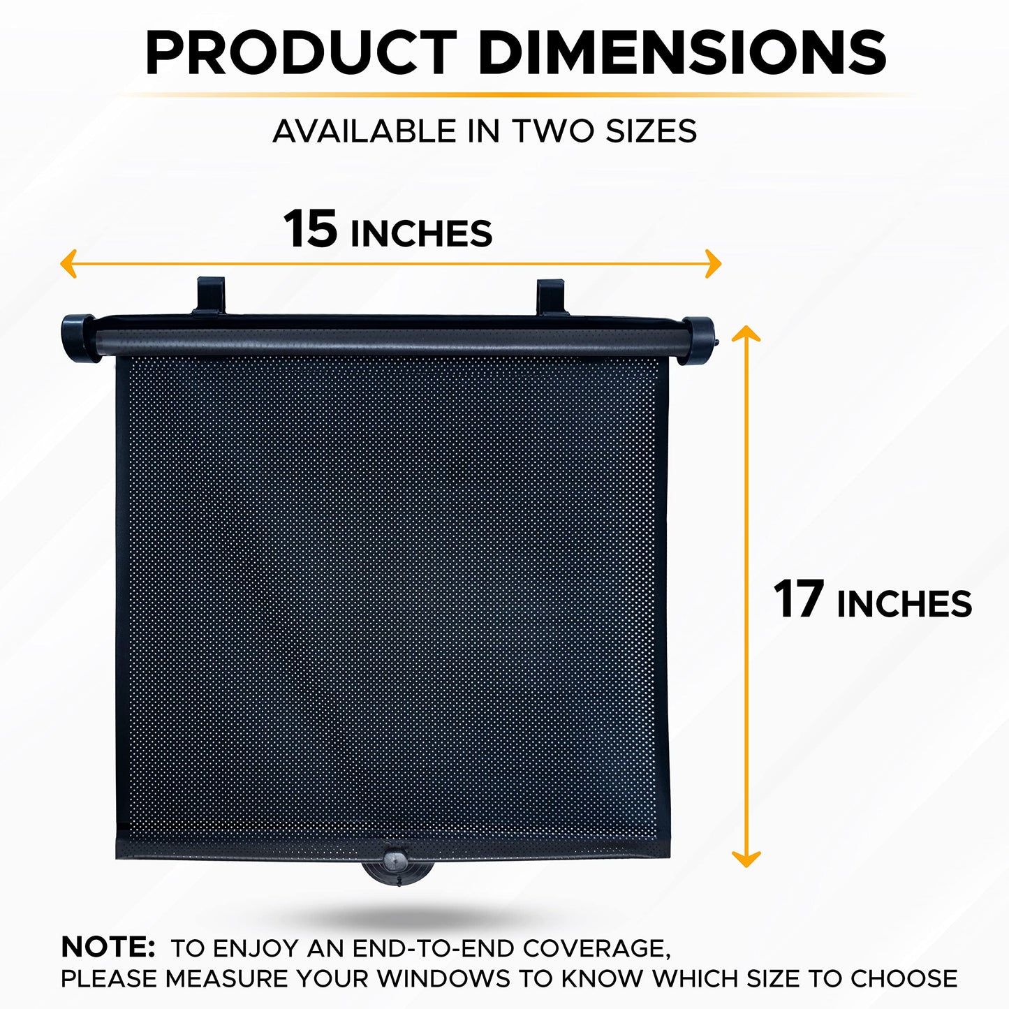 Retractable Car Window Shades (4 Pack) for Kids 15"x17" | EcoNour