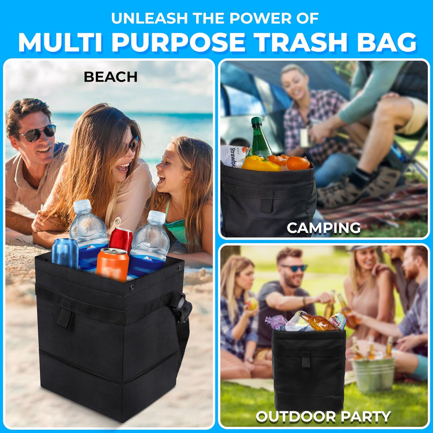 Car Trash Bag (21.8 x 23.4 cm) Waterproof and Leakproof | EcoNour