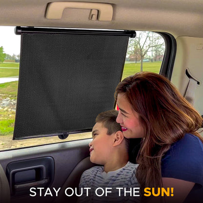 Car Side Window Sun Shade (2 Pack) 15"x17" with Suction Cup | EcoNour