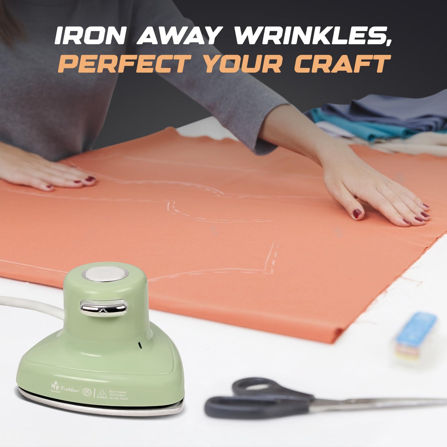 Mini Travel Iron With Steam For Clothes | EcoNour Portable Handheld